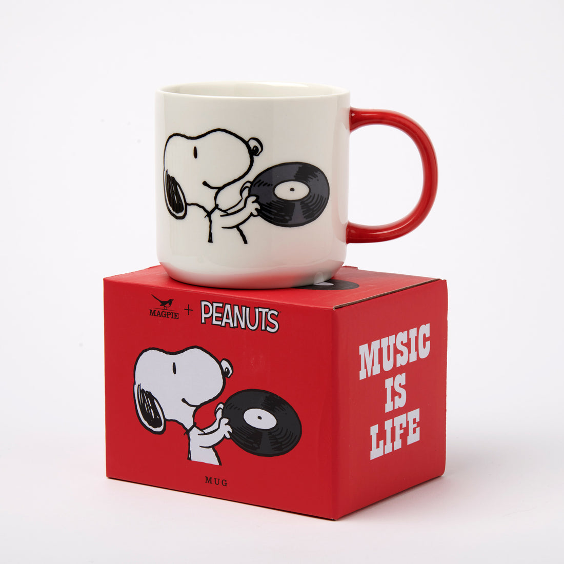 Peanuts Vinyl - Music is Life Mug