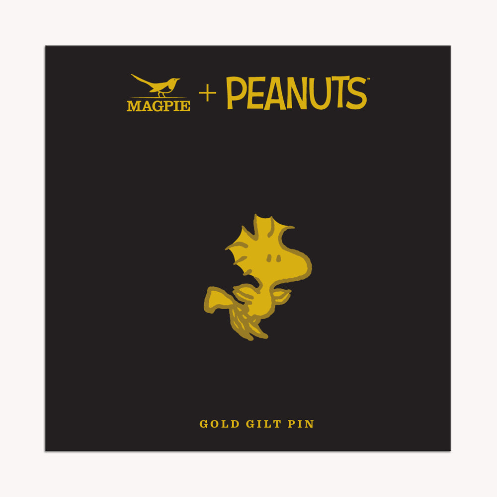 Peanuts Gold Pin - Woodstock in Flight