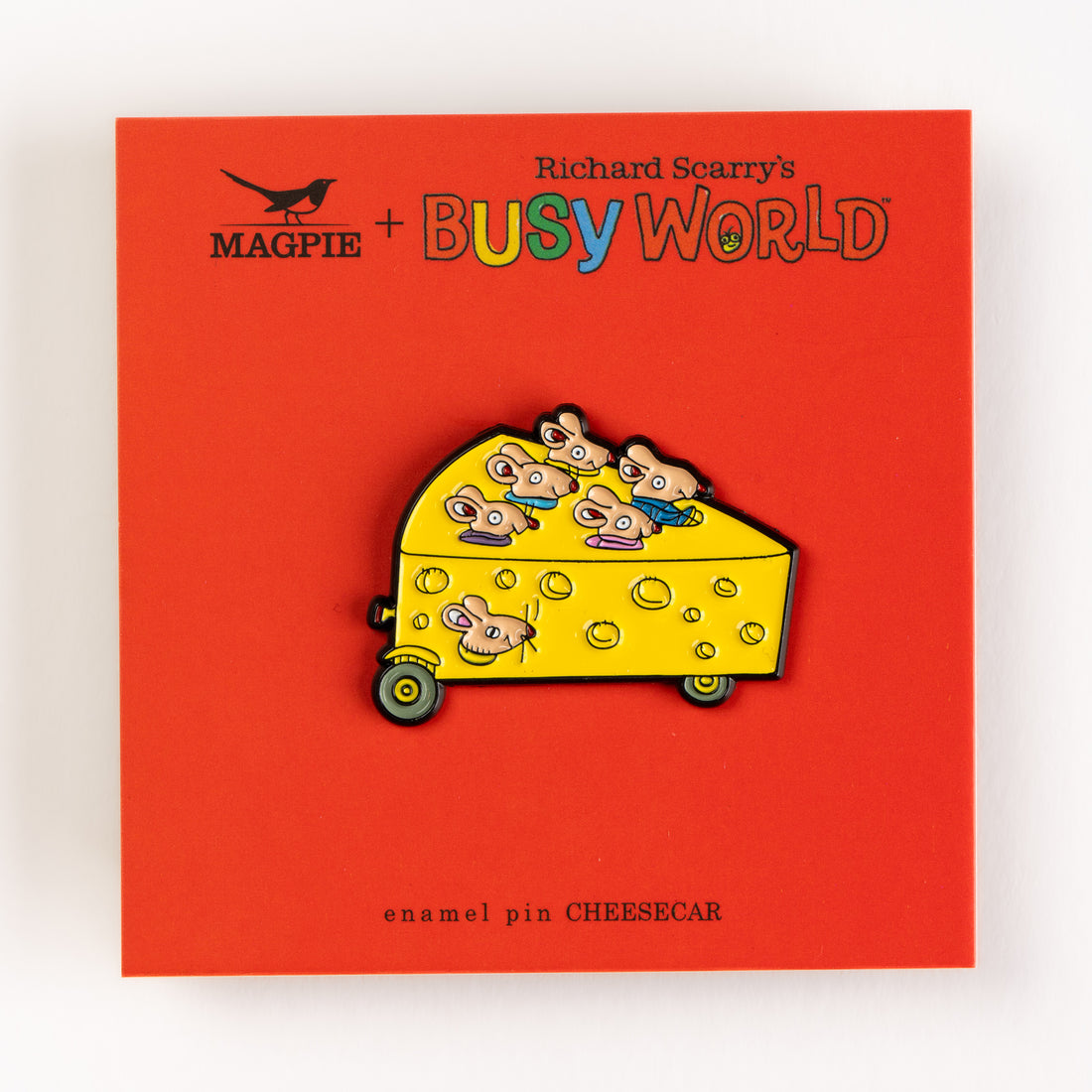 Magpie x Richard Scarry Cheesecar Enamel Pin