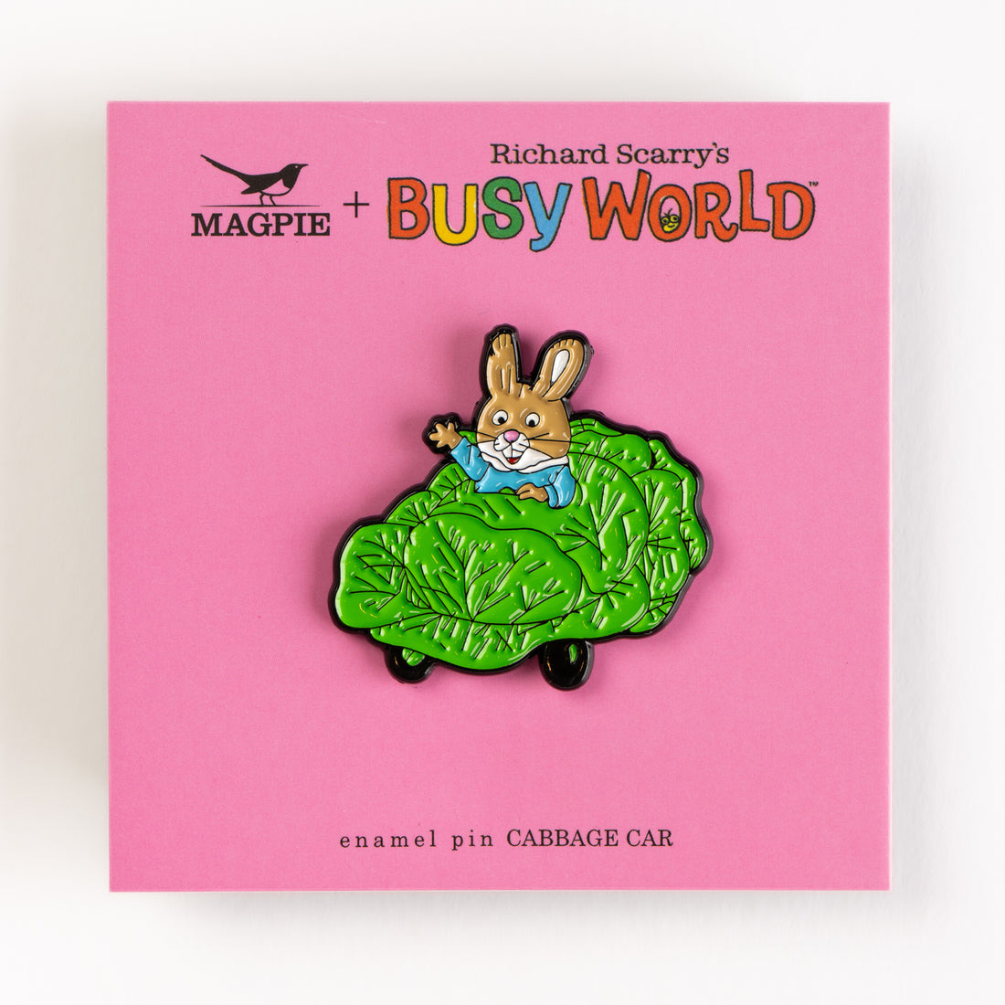 Magpie x Richard Scarry Cabbage Car Enamel Pin