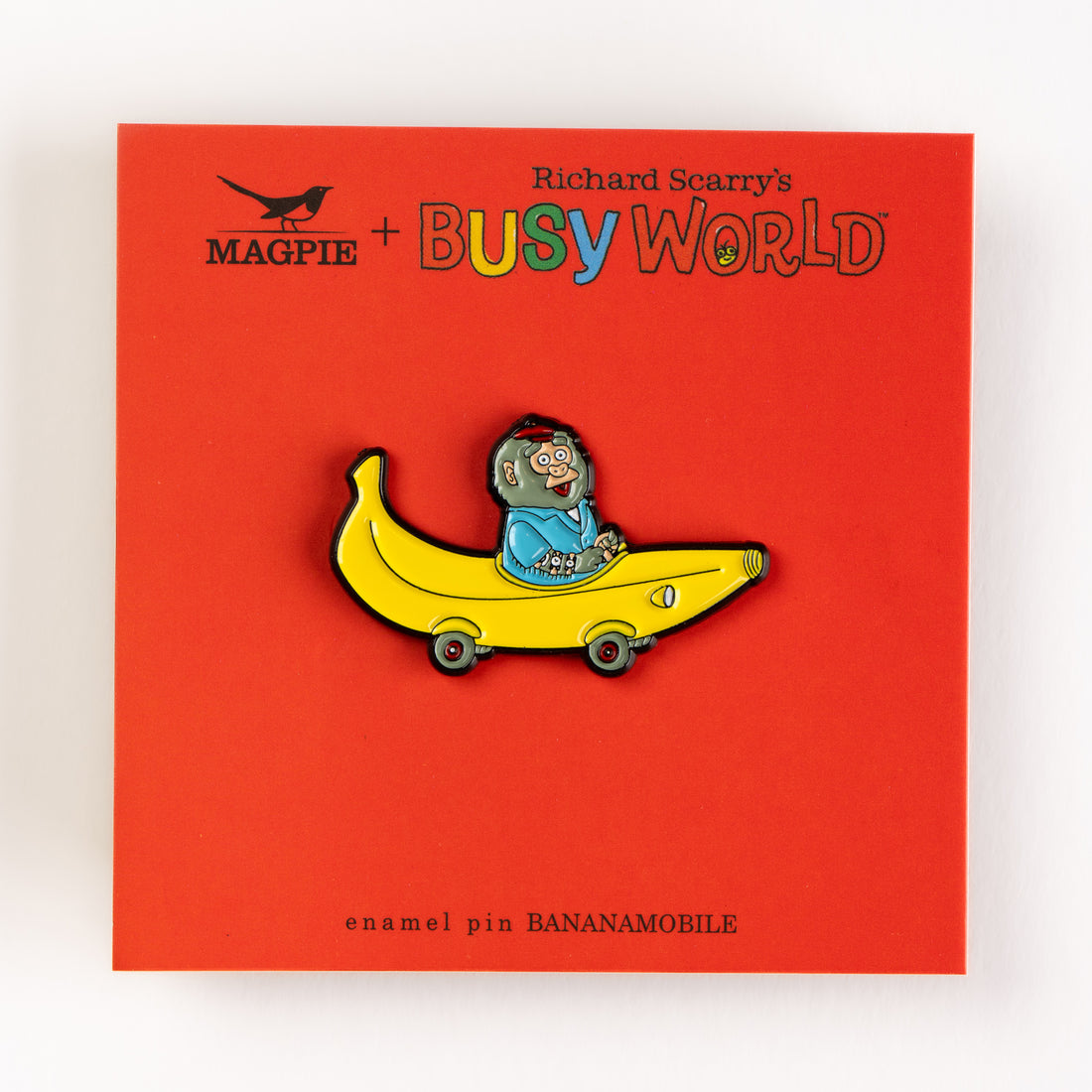 Magpie x Richard Scarry Bananamobile Enamel Pin