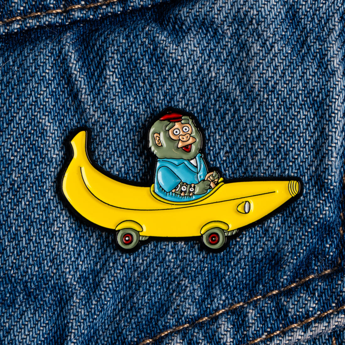 Magpie x Richard Scarry Bananamobile Enamel Pin