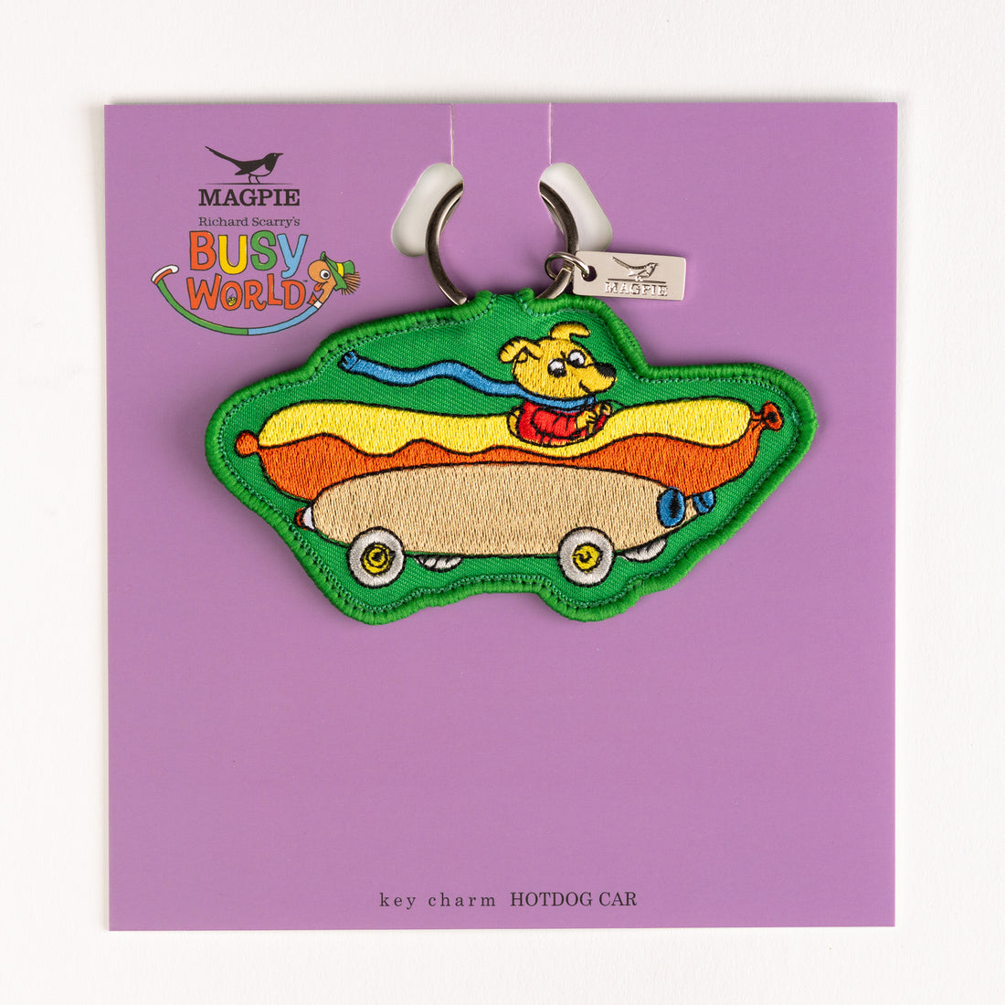 Magpie x Richard Scarry Hotdog Car Key Charm