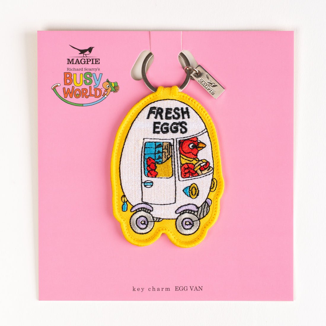 Magpie x Richard Scarry Egg Van Key Charm
