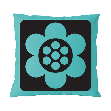 Magpie x Hornsea Cushion Geo Flower - Teal