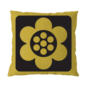 Magpie x Hornsea Cushion Geo Flower - Chartreuse