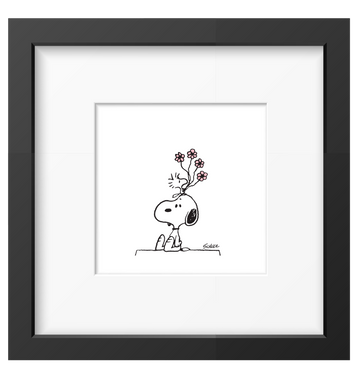 Peanuts Flowers Framed Print