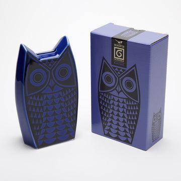 Magpie x Hornsea Owl Moneybox - Blue