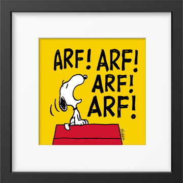 Peanuts Arf Framed Print